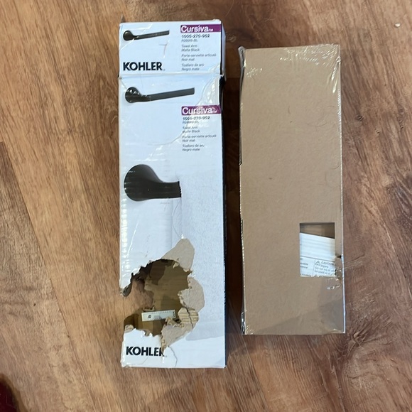 NIB Kohler Cursiva 9” towel arm matte black 3-step easy install, made to… - Picture 10 of 11